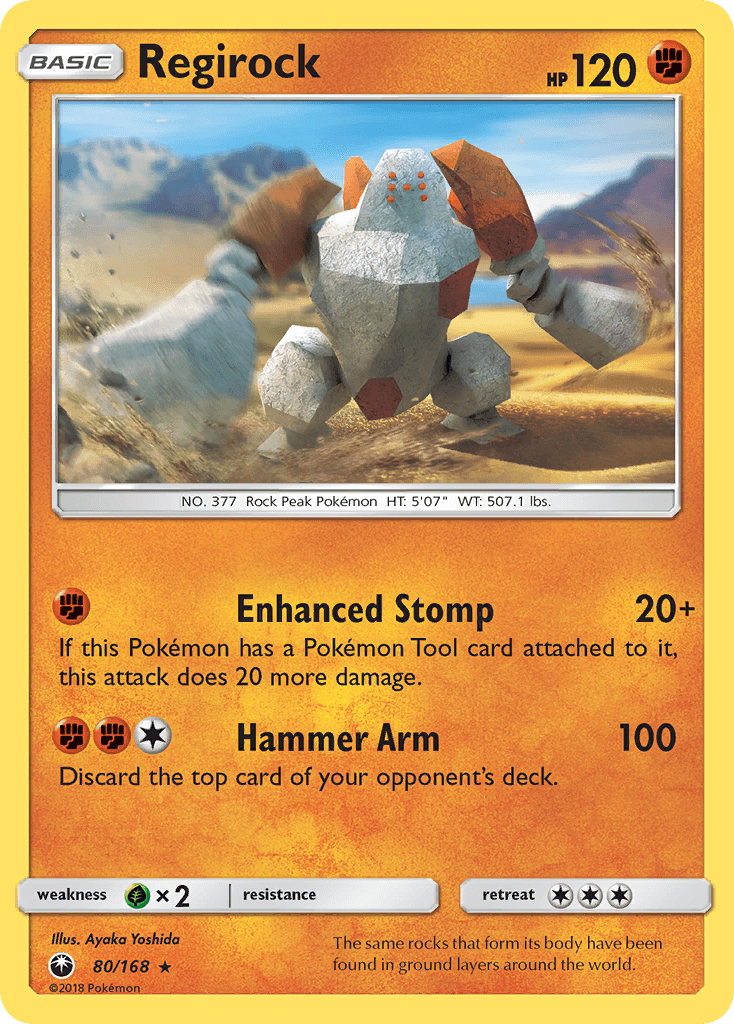 Regirock — SM - Celestial Storm Pokémon TCG card by Ayaka Yoshida