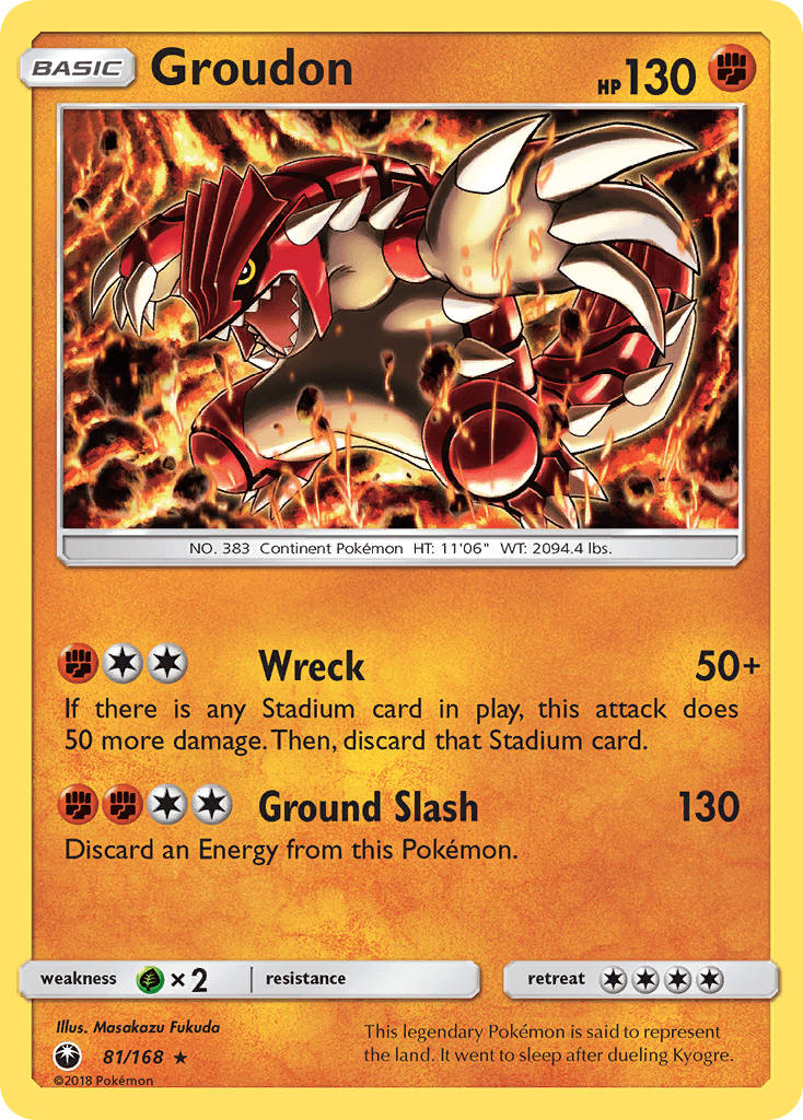 Groudon — SM - Celestial Storm Pokémon TCG card by Masakazu Fukuda