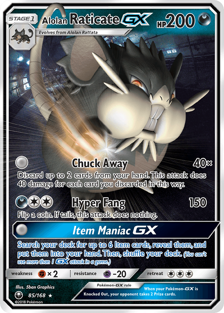 Alolan Raticate-GX — SM - Celestial Storm Pokémon TCG card by 5ban Graphics