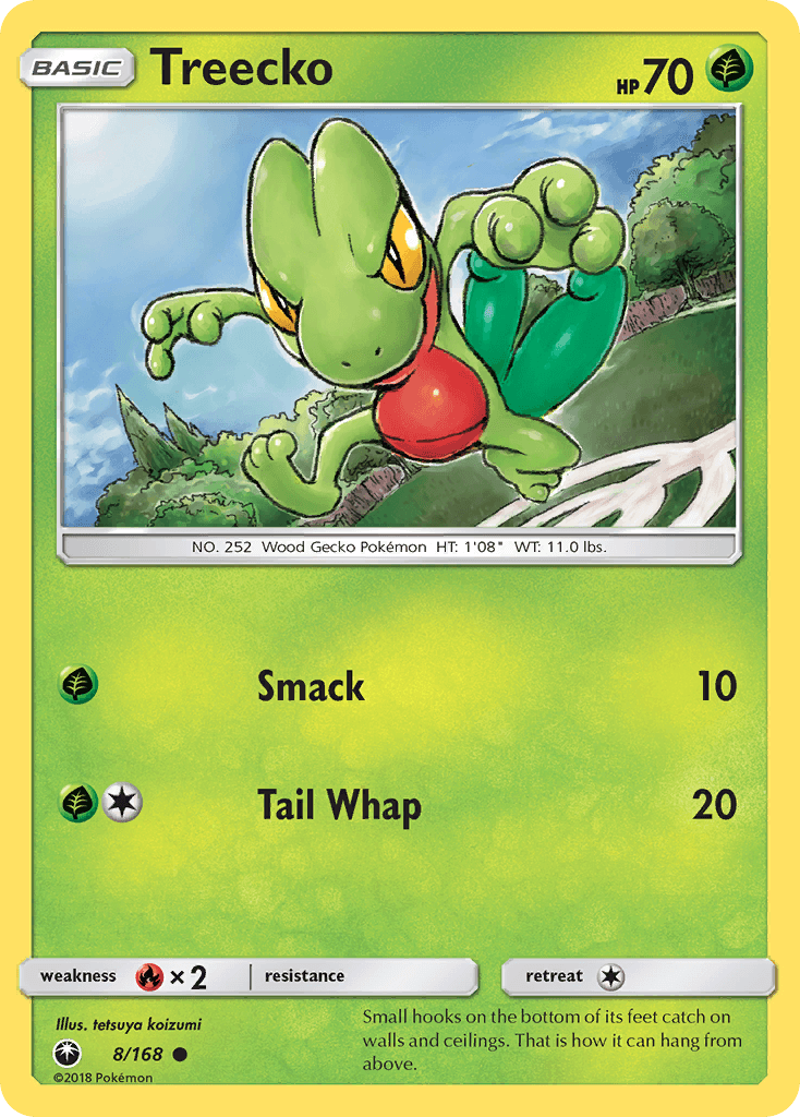 Treecko (8) — SM - Celestial Storm Pokémon TCG card by Tetsuya Koizumi