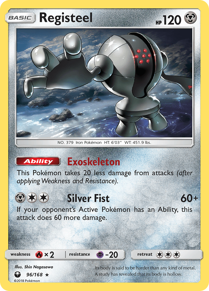 Registeel — SM - Celestial Storm Pokémon TCG card by Shin Nagasawa