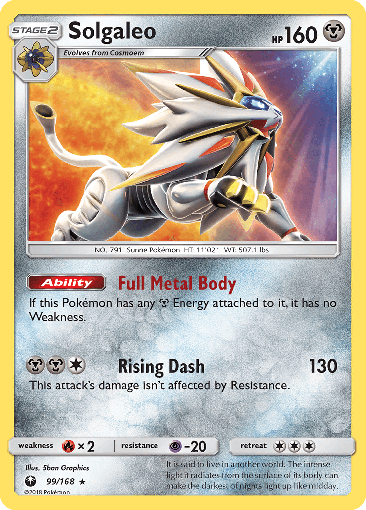 Solgaleo — SM - Celestial Storm Pokémon TCG card by 5ban Graphics