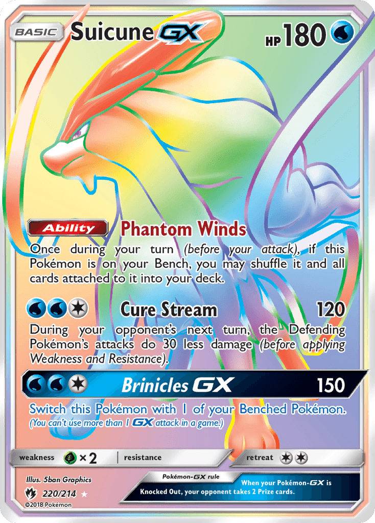 Suicune-GX — SM - Lost Thunder Pokémon TCG card by 5ban Graphics