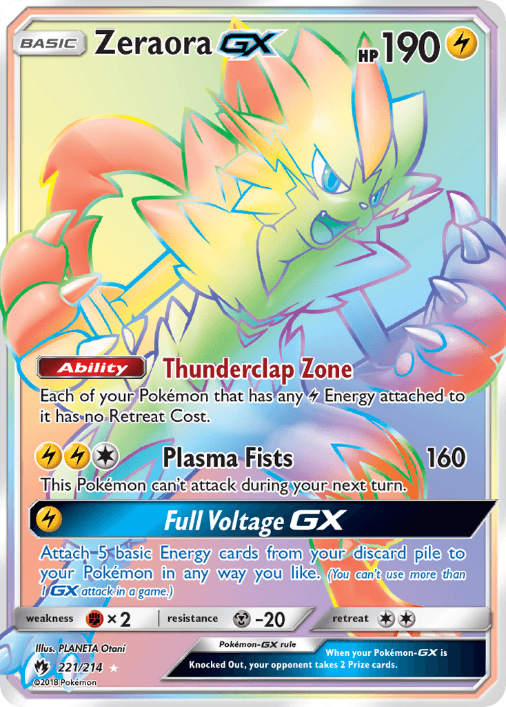 Zeraora-GX — SM - Lost Thunder Pokémon TCG card by PLANETA Otani
