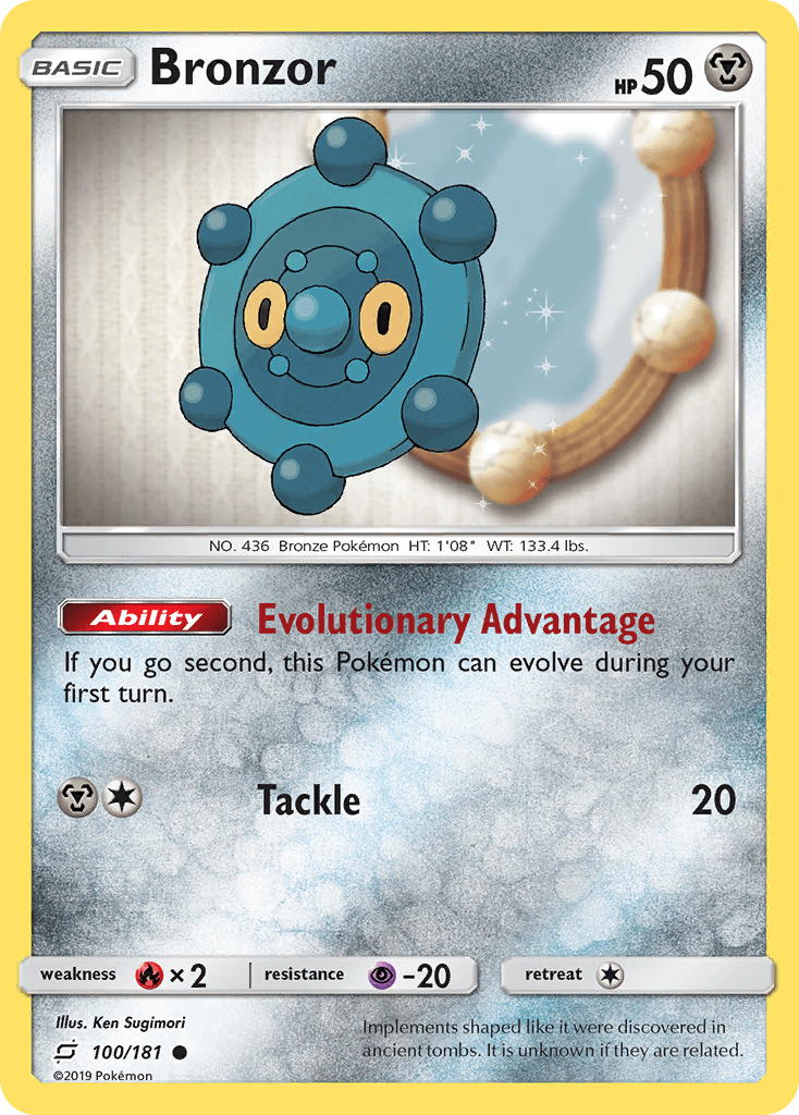Bronzor — SM - Team Up Pokémon TCG card by Ken Sugimori