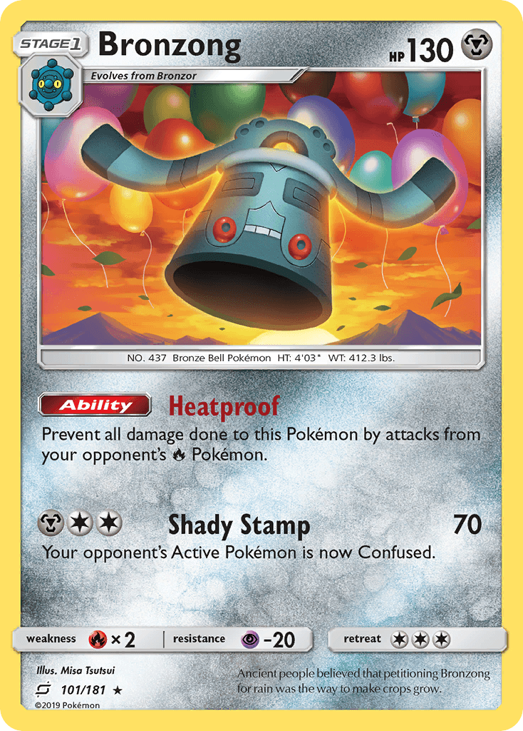 Bronzong — SM - Team Up Pokémon TCG card by Misa Tsutsui