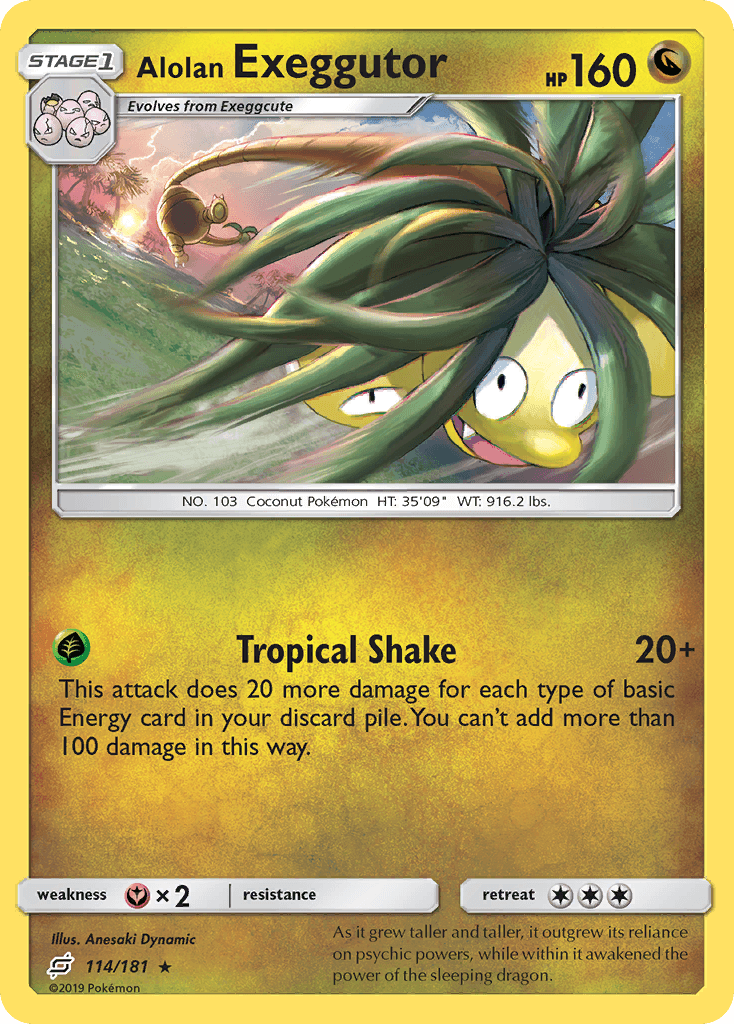 Alolan Exeggutor — SM - Team Up Pokémon TCG card by Anesaki Dynamic