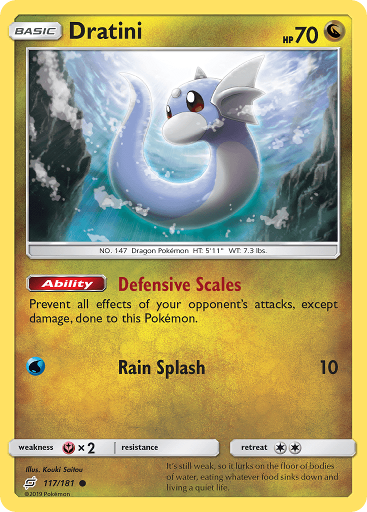 Dratini (117) — SM - Team Up Pokémon TCG card by Kouki Saitou