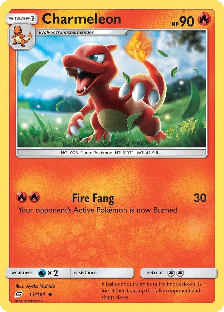 Charmeleon — SM - Team Up Pokémon TCG card by Ayaka Yoshida