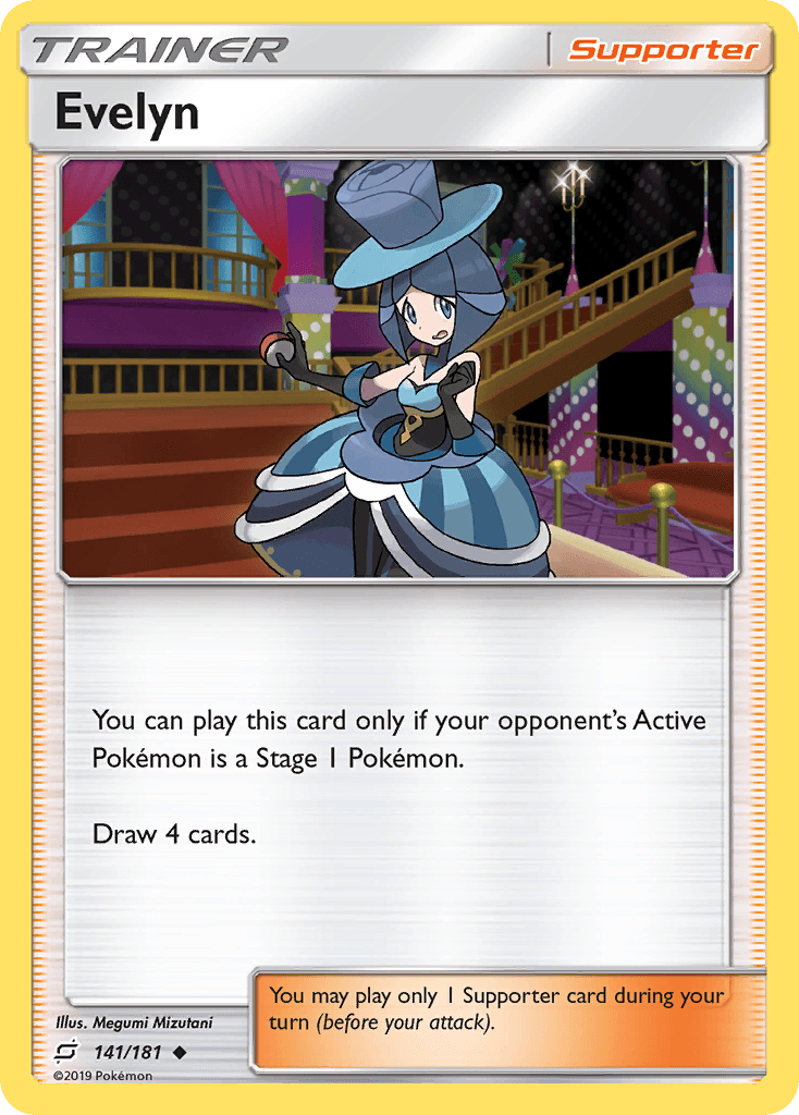 Evelyn — SM - Team Up Pokémon TCG card by Megumi Mizutani