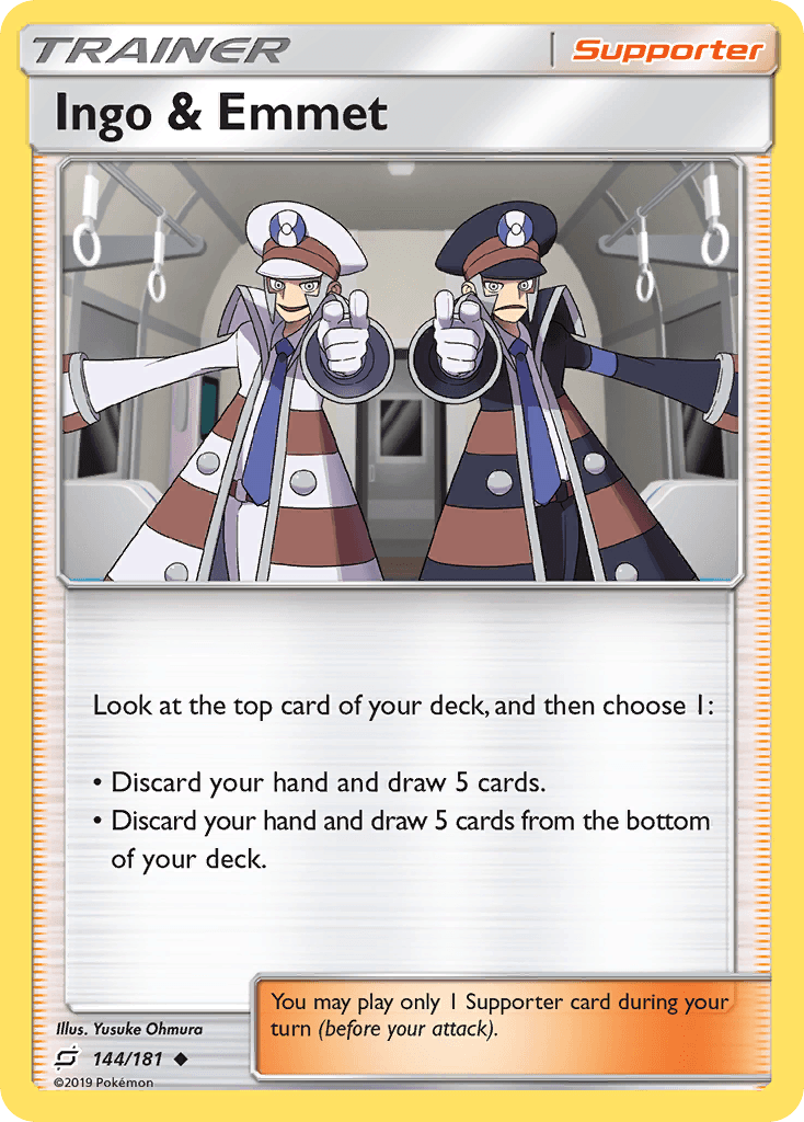 Ingo & Emmet — SM - Team Up Pokémon TCG card by Yusuke Ohmura