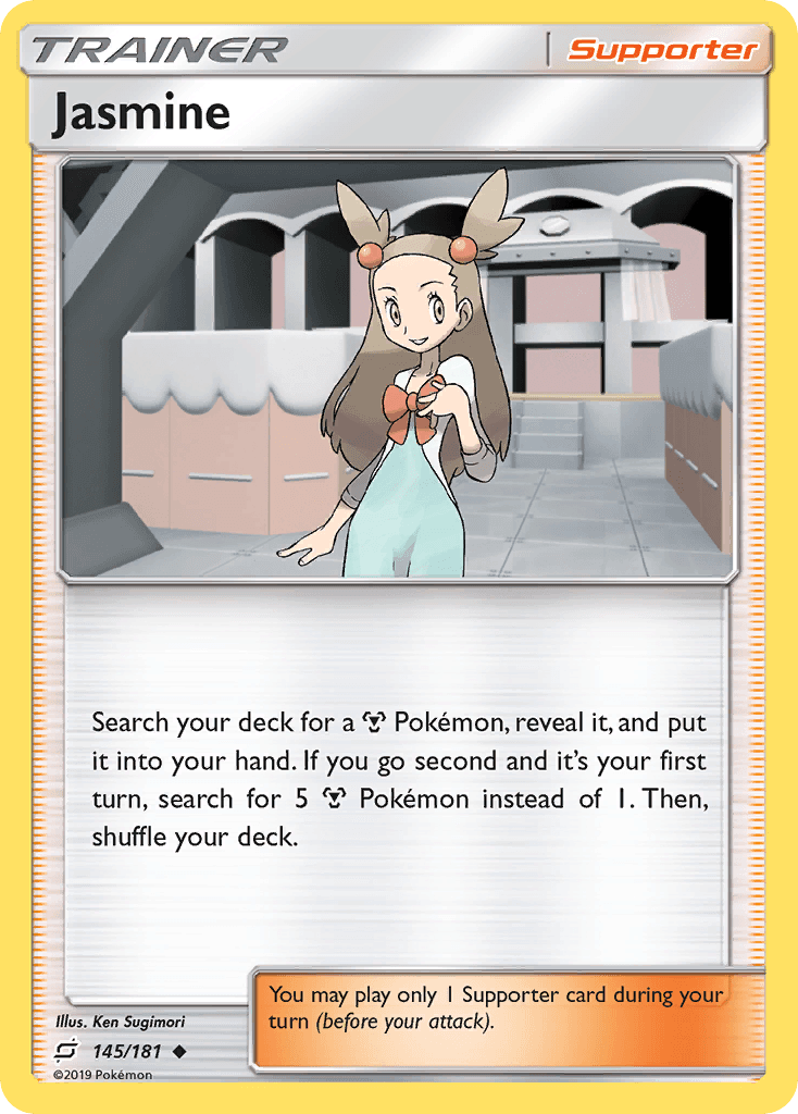 Jasmine — SM - Team Up Pokémon TCG card by Ken Sugimori