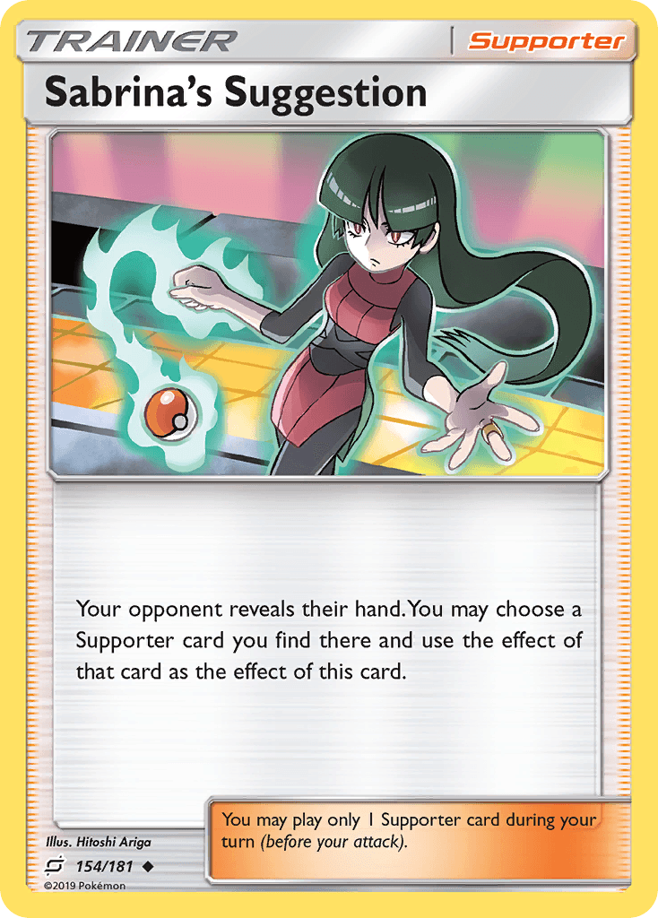Sabrina's Suggestion — SM - Team Up Pokémon TCG card by Hitoshi Ariga