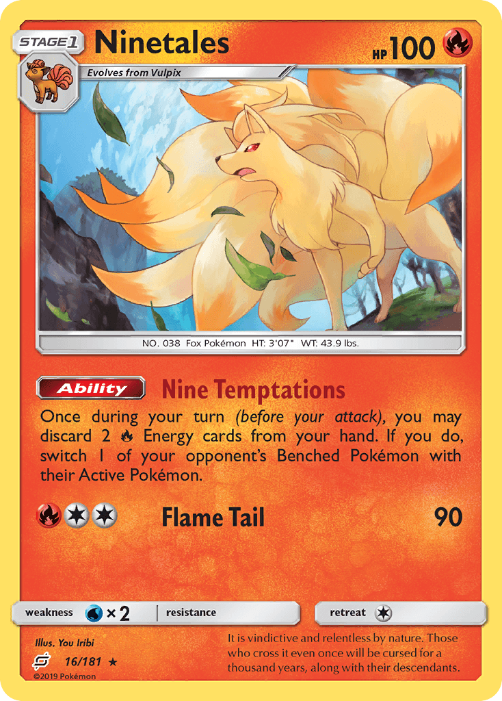 Ninetales — SM - Team Up Pokémon TCG card by You Iribi
