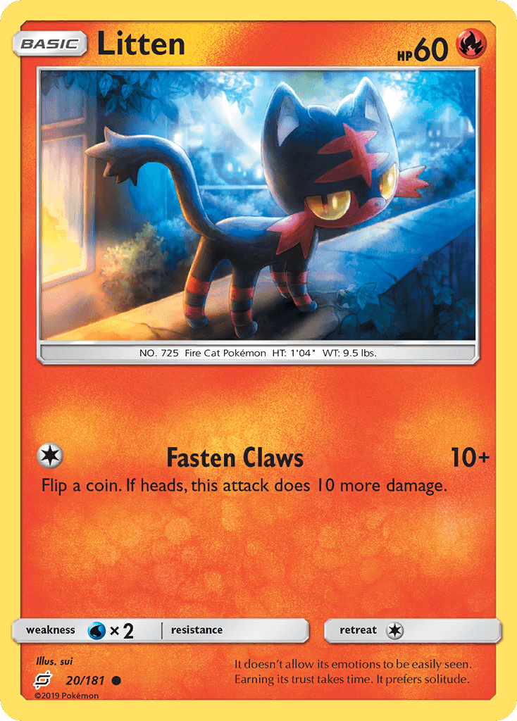 Litten — SM - Team Up Pokémon TCG card by sui