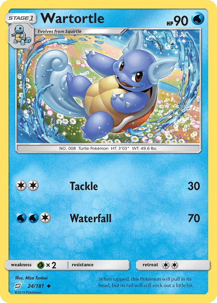 Wartortle — SM - Team Up Pokémon TCG card by Misa Tsutsui