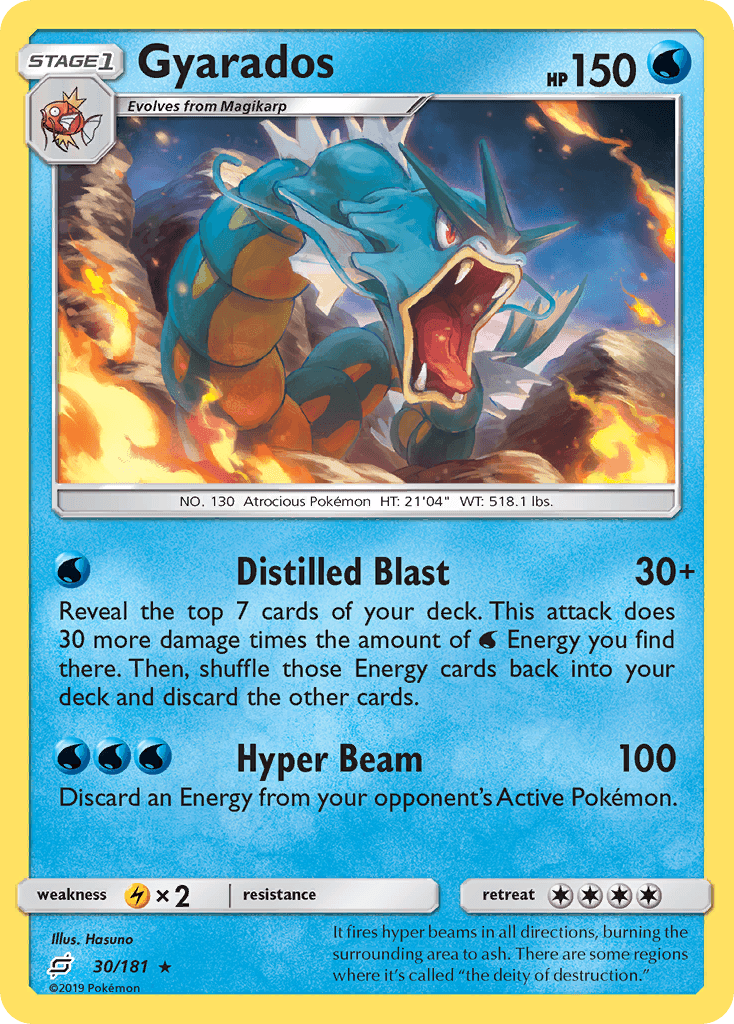 Gyarados (#30 Holo) — HGSS Trainer Kit: Gyarados & Raichu