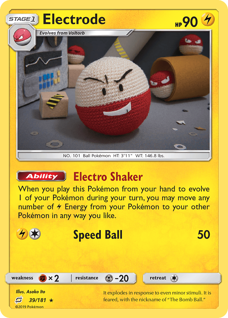 Electrode — SM - Team Up Pokémon TCG card by Asako Ito