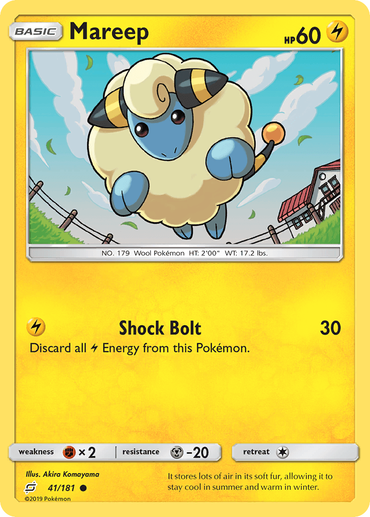 Mareep — SM - Team Up Pokémon TCG card by Akira Komayama