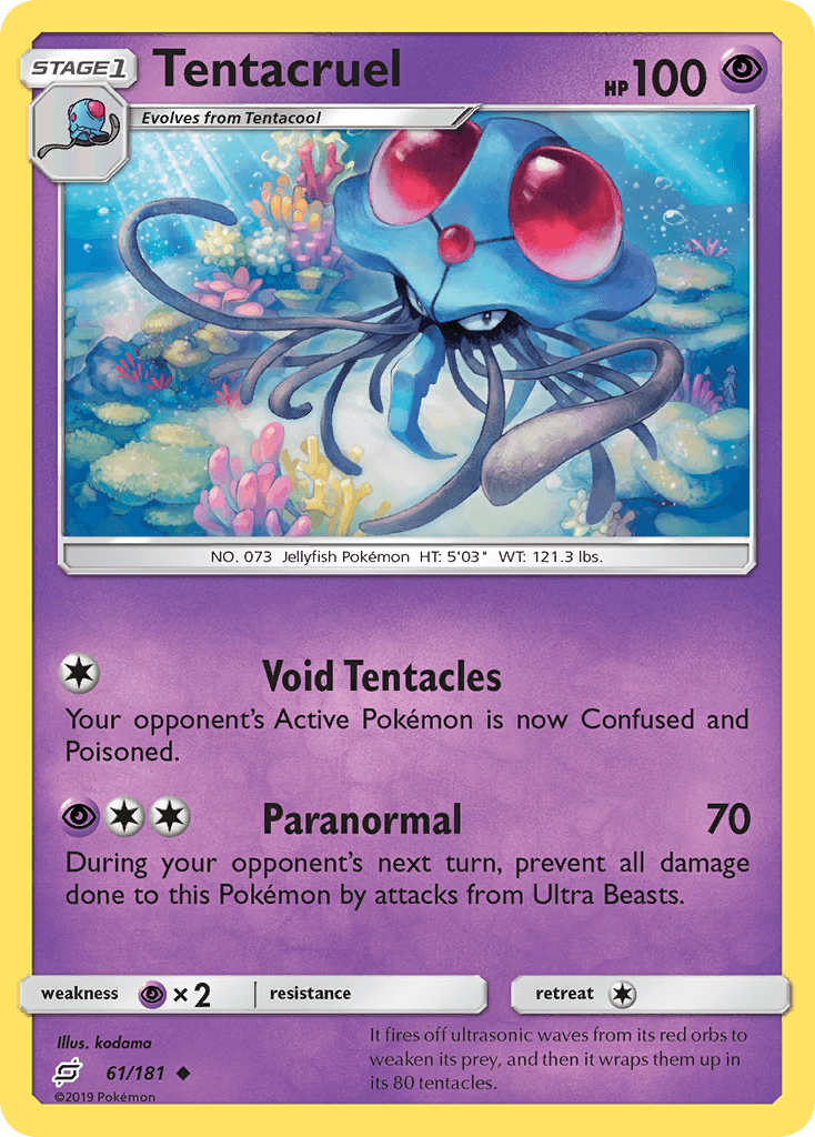 Tentacruel — SM - Team Up Pokémon TCG card by kodama