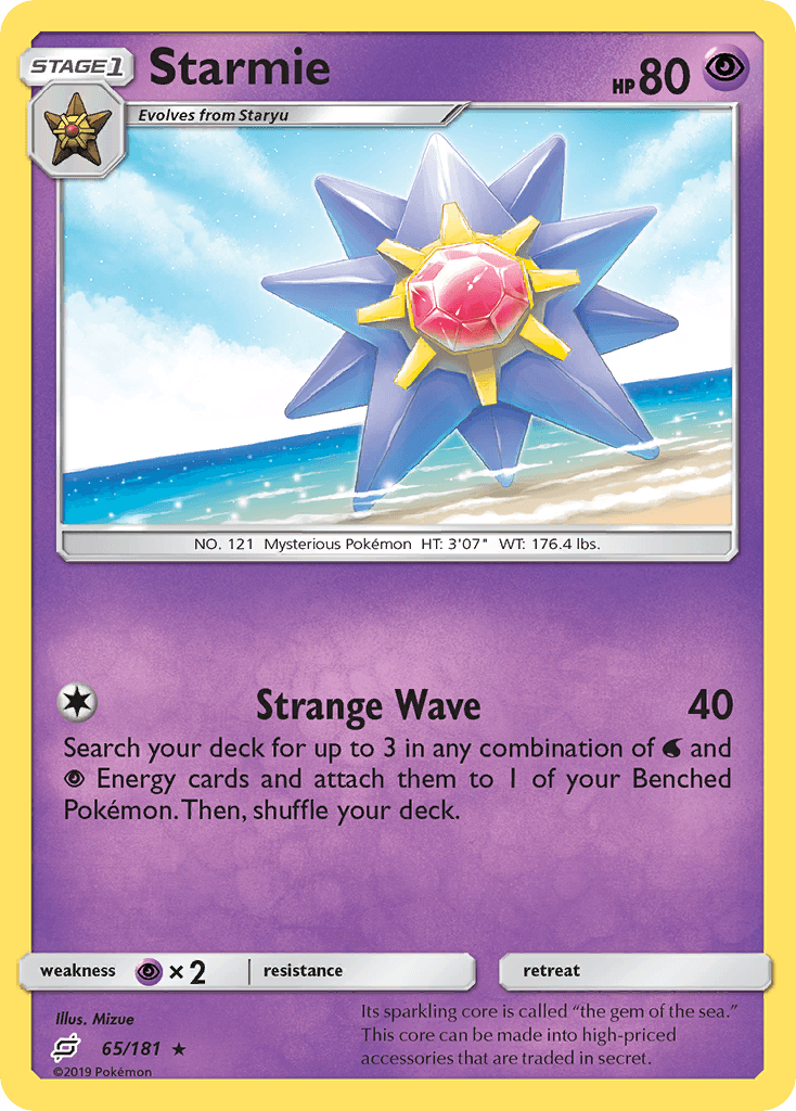 Starmie — SM - Team Up Pokémon TCG card by Mizue