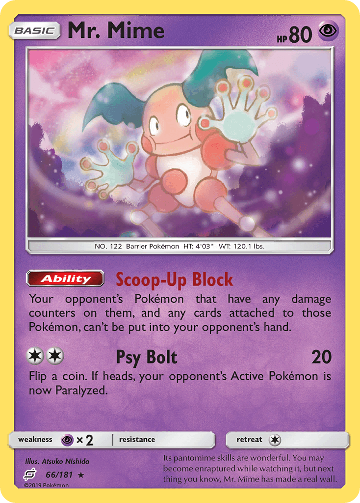 Mr. Mime — SM - Team Up Pokémon TCG card by Atsuko Nishida
