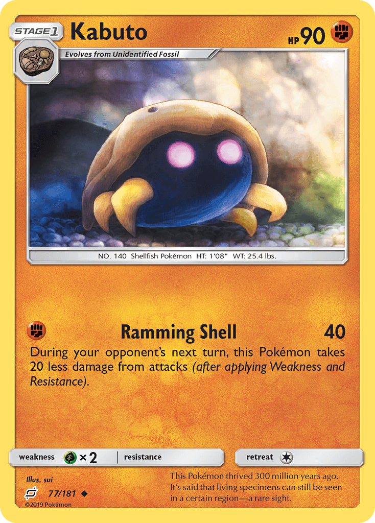 Kabuto — SM - Team Up Pokémon TCG card by sui