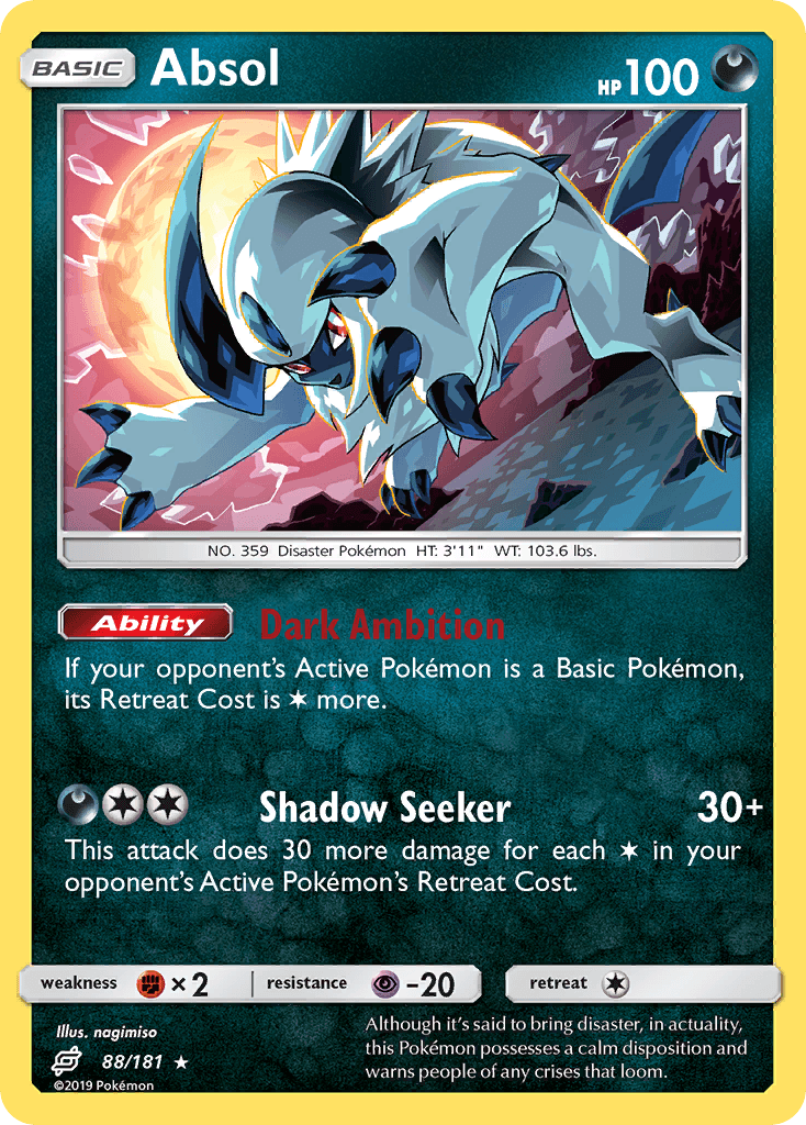 Absol — SM - Team Up Pokémon TCG card by nagimiso