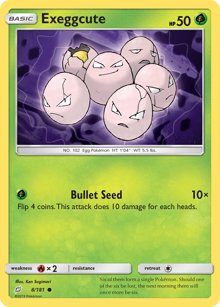 Exeggcute — SM - Team Up Pokémon TCG card by Ken Sugimori