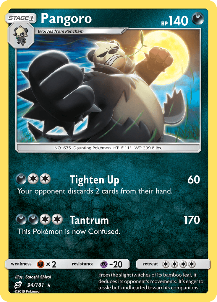 Pangoro — SM - Team Up Pokémon TCG card by Satoshi Shirai