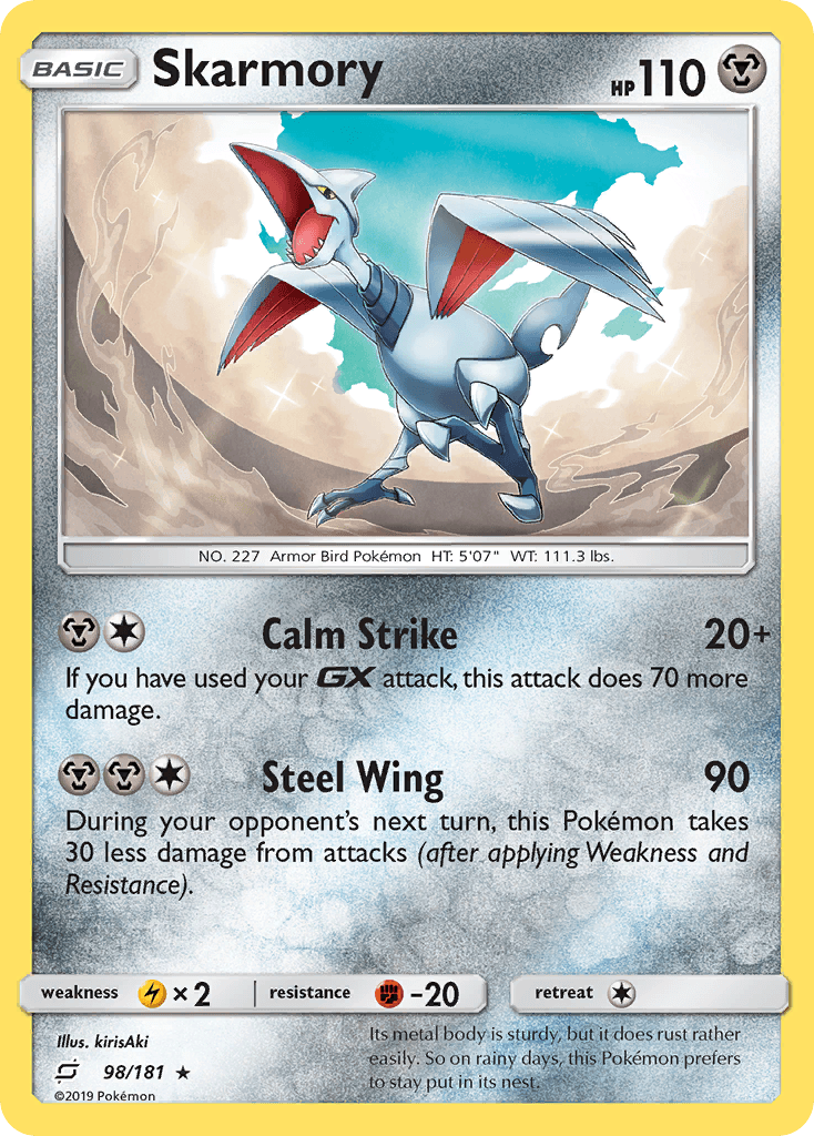 Skarmory — SM - Team Up Pokémon TCG card by kirisAki