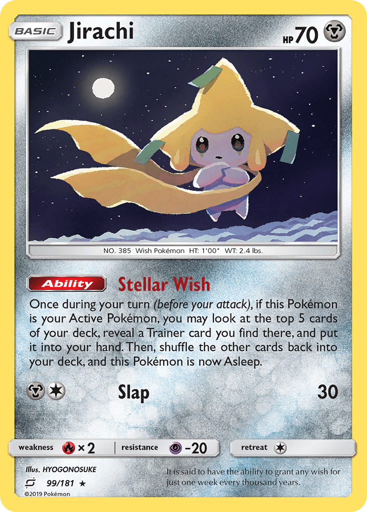 Jirachi — SM - Team Up Pokémon TCG card by HYOGONOSUKE
