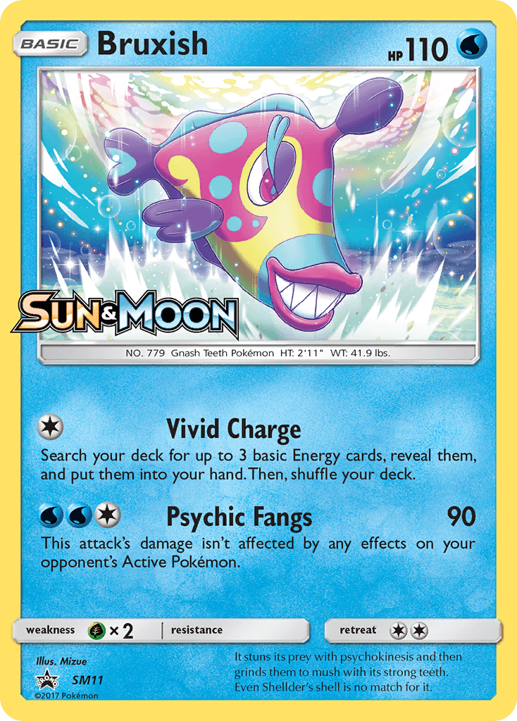 Bruxish — SM Black Star Promos Pokémon TCG card by Mizue