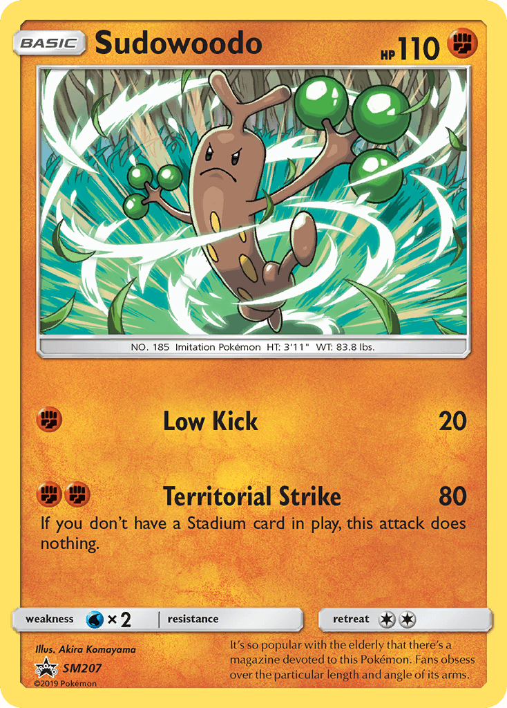 Sudowoodo — SM Black Star Promos Pokémon TCG card by Akira Komayama