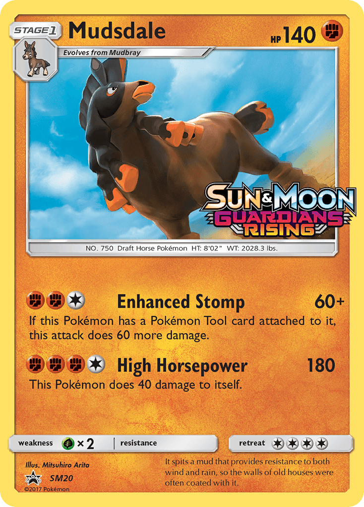 Mudsdale — SM Black Star Promos Pokémon TCG card by Mitsuhiro Arita