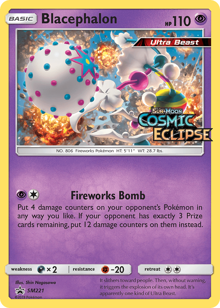 Blacephalon — SM Black Star Promos Pokémon TCG card by Shin Nagasawa