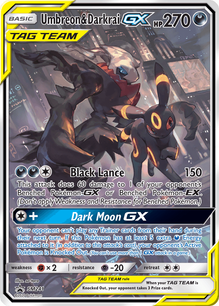 Umbreon & Darkrai-GX — SM Black Star Promos Pokémon TCG card by so-taro