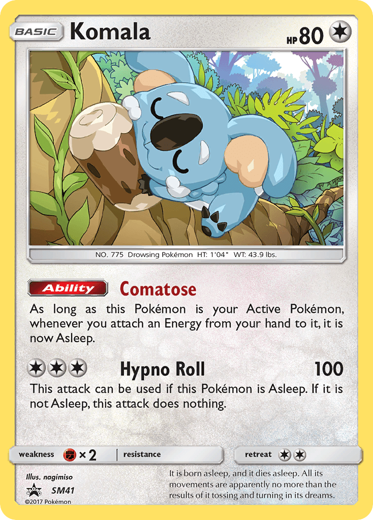 Komala — SM Black Star Promos Pokémon TCG card by nagimiso