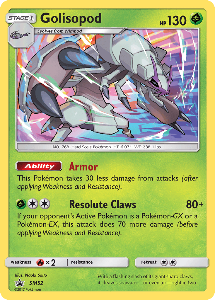 Golisopod — SM Black Star Promos Pokémon TCG card by Naoki Saito