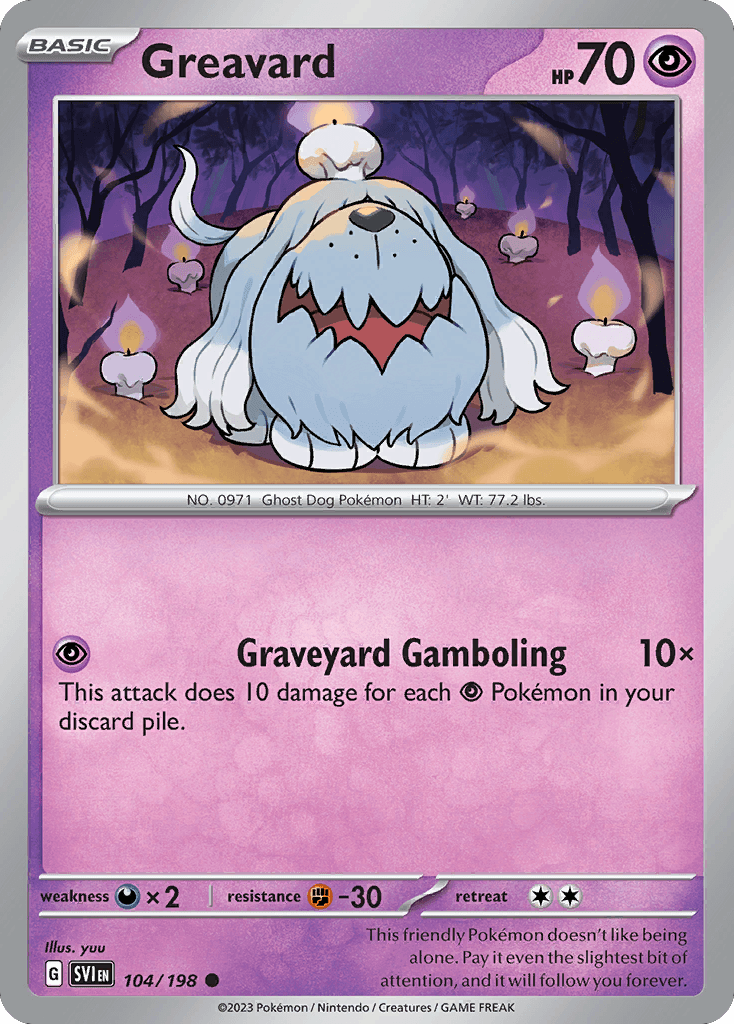 Greavard — Trick or Trade BOOster Bundle 2023 Pokémon TCG card by yuu