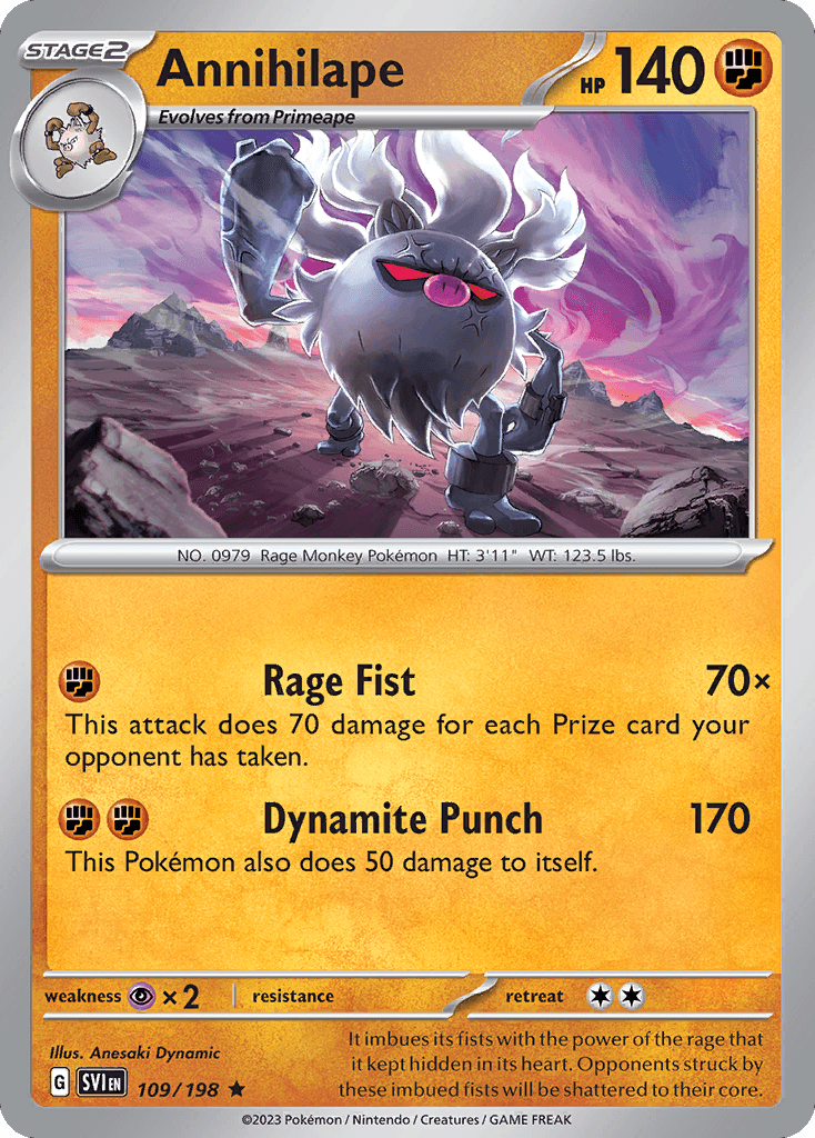 Annihilape - 109/198 — Deck Exclusives Pokémon TCG card by Anesaki Dynamic