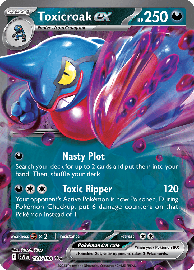 Toxicroak ex — Prize Pack Series Cards Pokémon TCG card by Nisota Niso