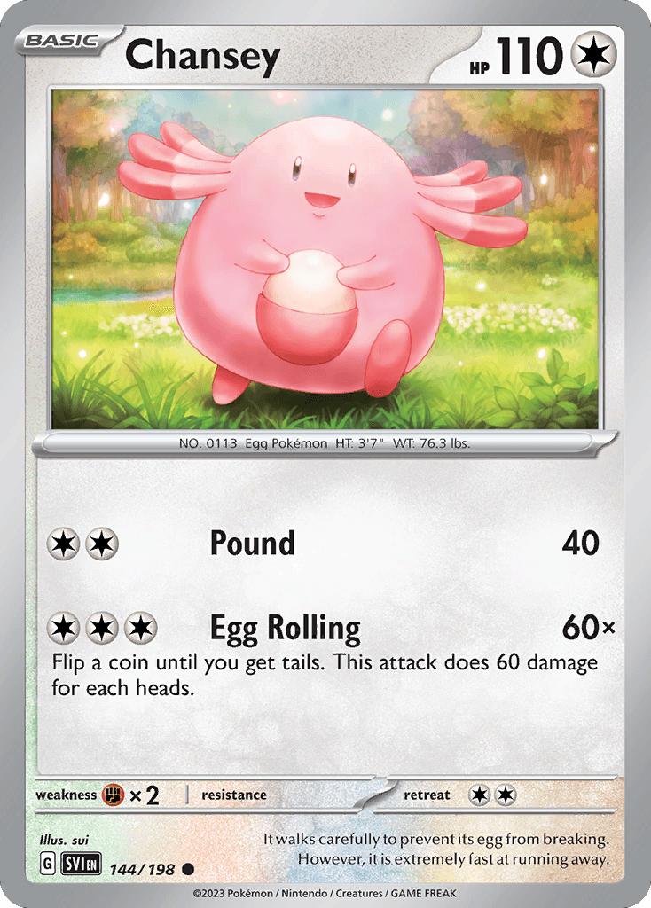 Chansey — SV01: Scarlet & Violet Base Set Pokémon TCG card by sui