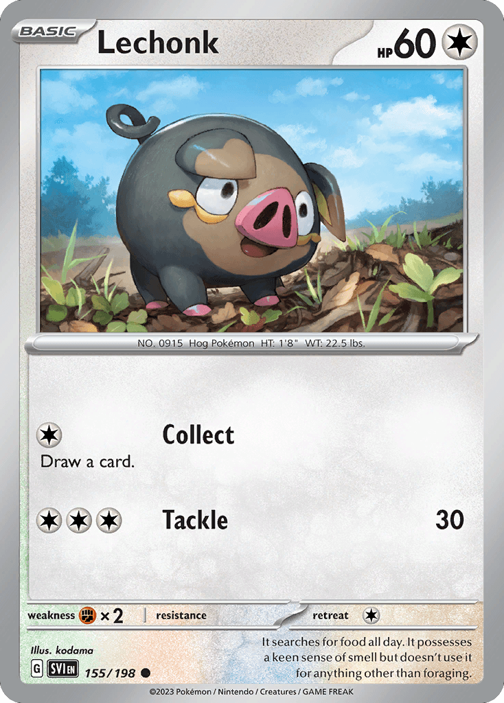 Lechonk (Pokemon Center Exclusive) — Miscellaneous Cards & Products Pokémon TCG card by kodama