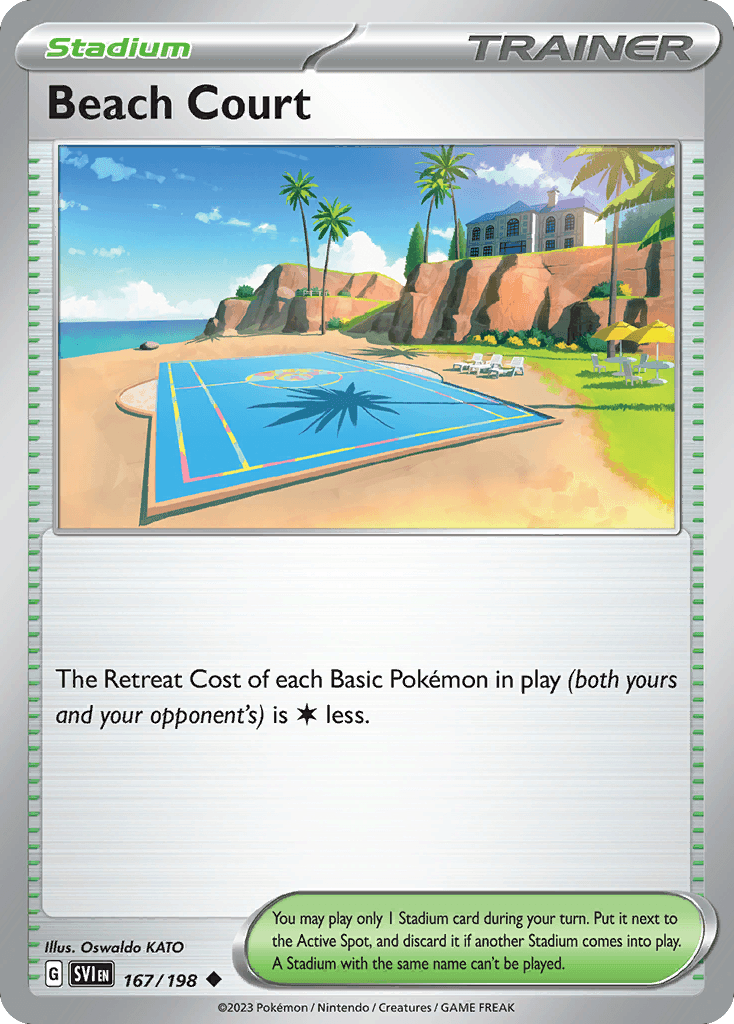 Beach Court — Prize Pack Series Cards Pokémon TCG card by Oswaldo KATO