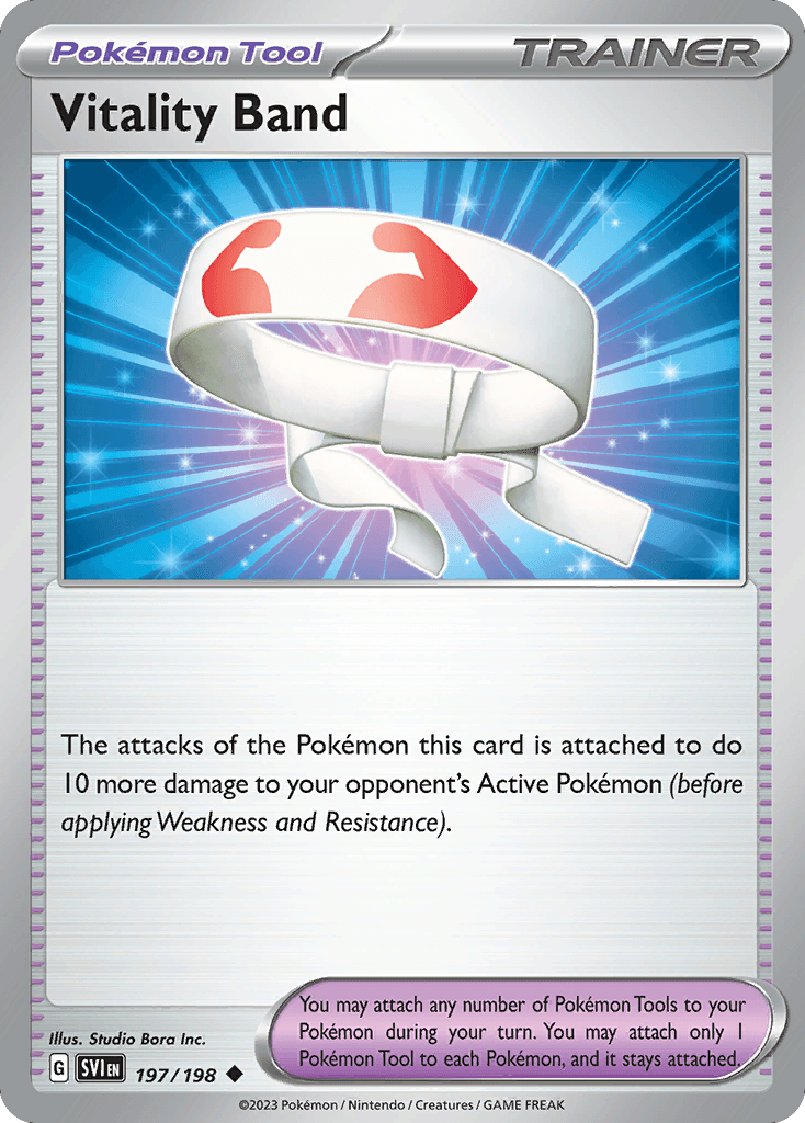 Vitality Band — SV01: Scarlet & Violet Base Set Pokémon TCG card by Studio Bora Inc.