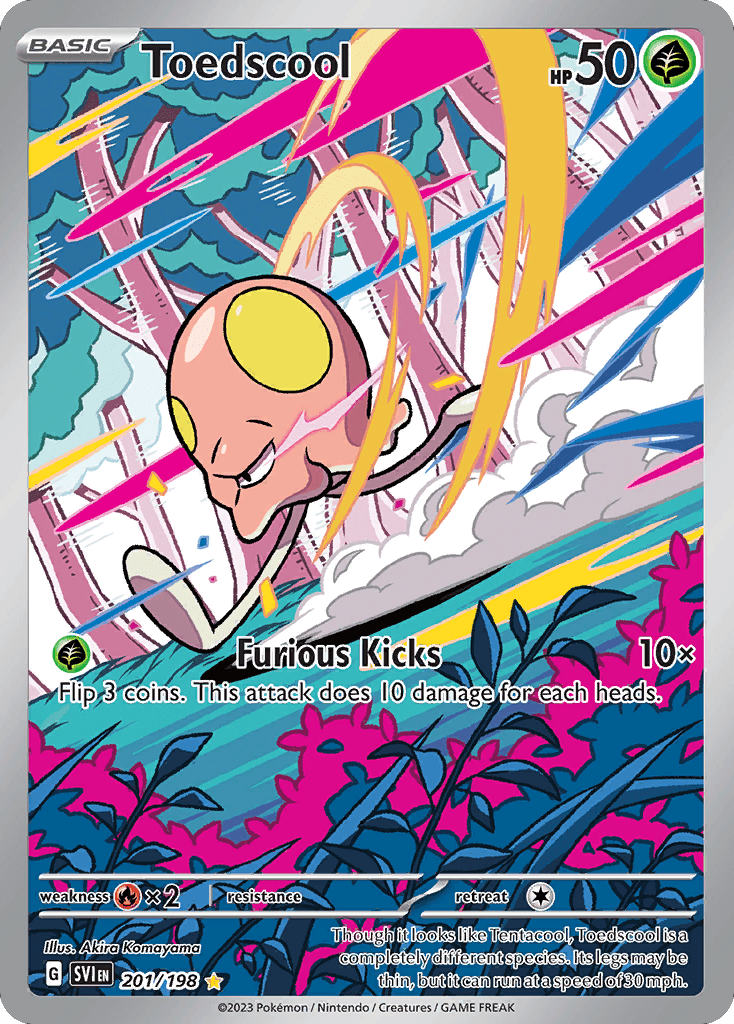 Toedscool - 201/198 — SV01: Scarlet & Violet Base Set Pokémon TCG card by Akira Komayama
