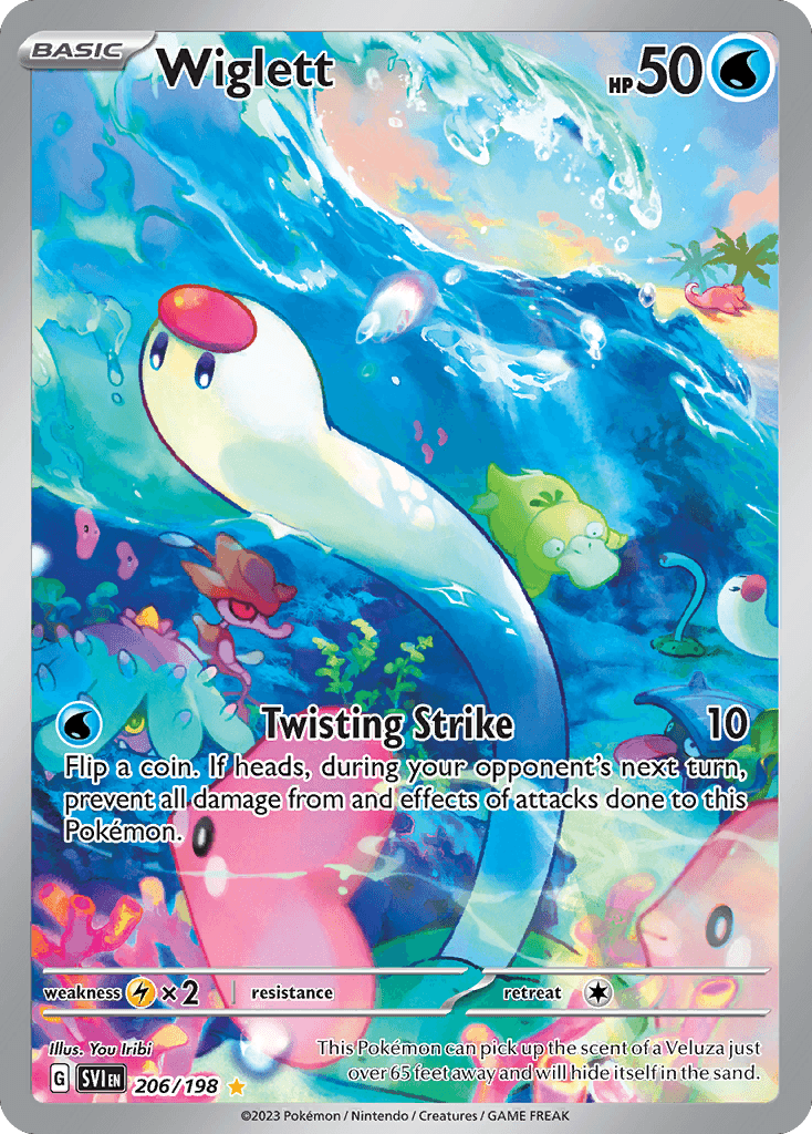 Wiglett - 206/198 — SV01: Scarlet & Violet Base Set Pokémon TCG card by You Iribi