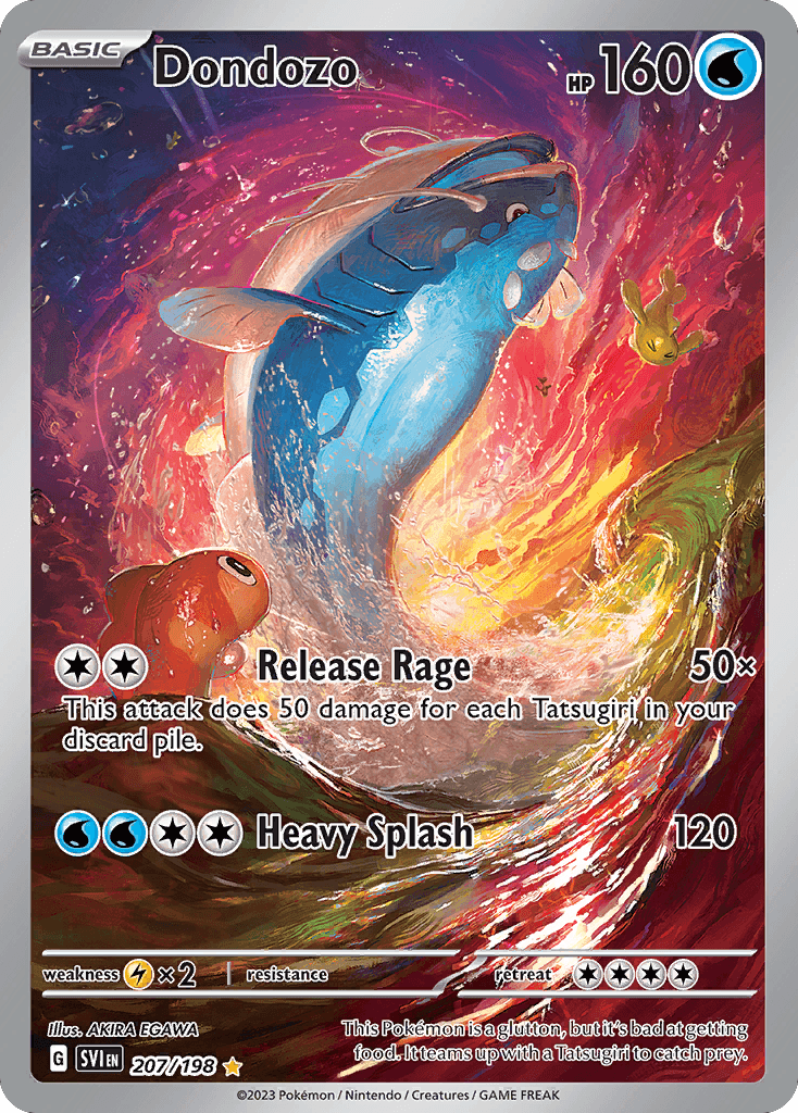 Dondozo - 207/198 — SV01: Scarlet & Violet Base Set Pokémon TCG card by AKIRA EGAWA