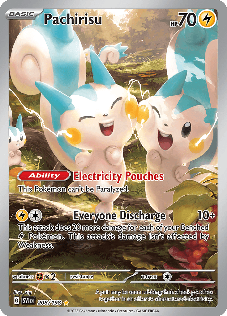 Pachirisu - 208/198 — SV01: Scarlet & Violet Base Set Pokémon TCG card by zig